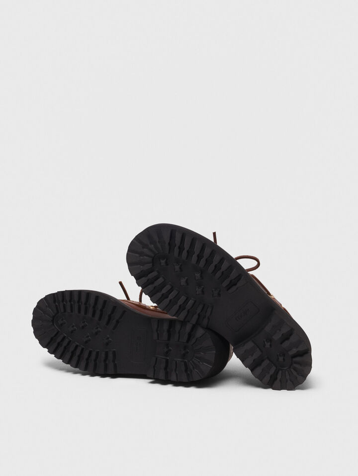 Boat shoes with chunky sole