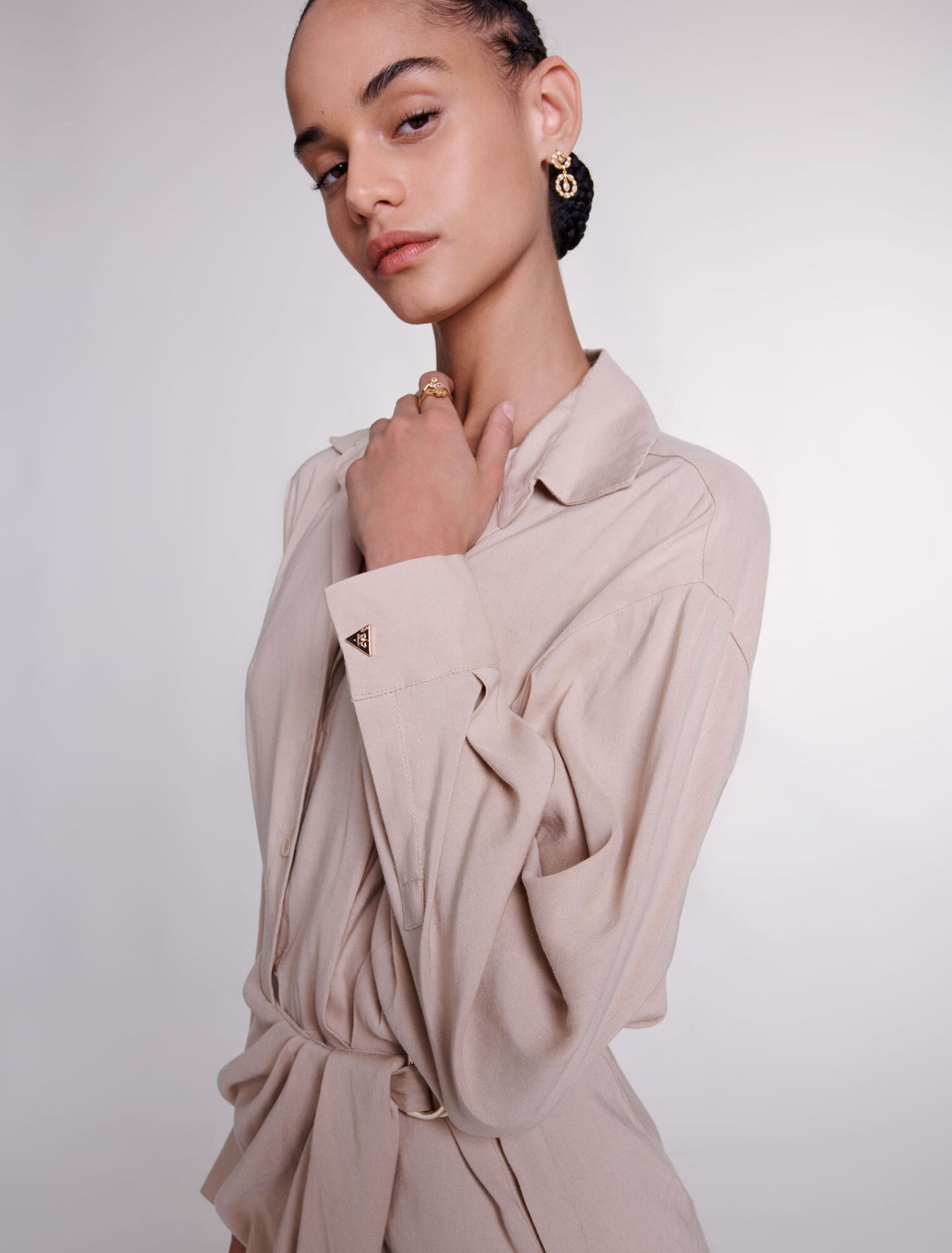Linen midi dress