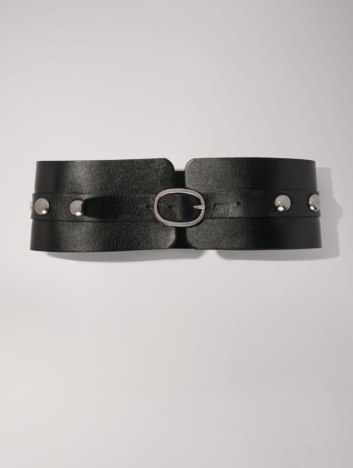 Leather corset belt