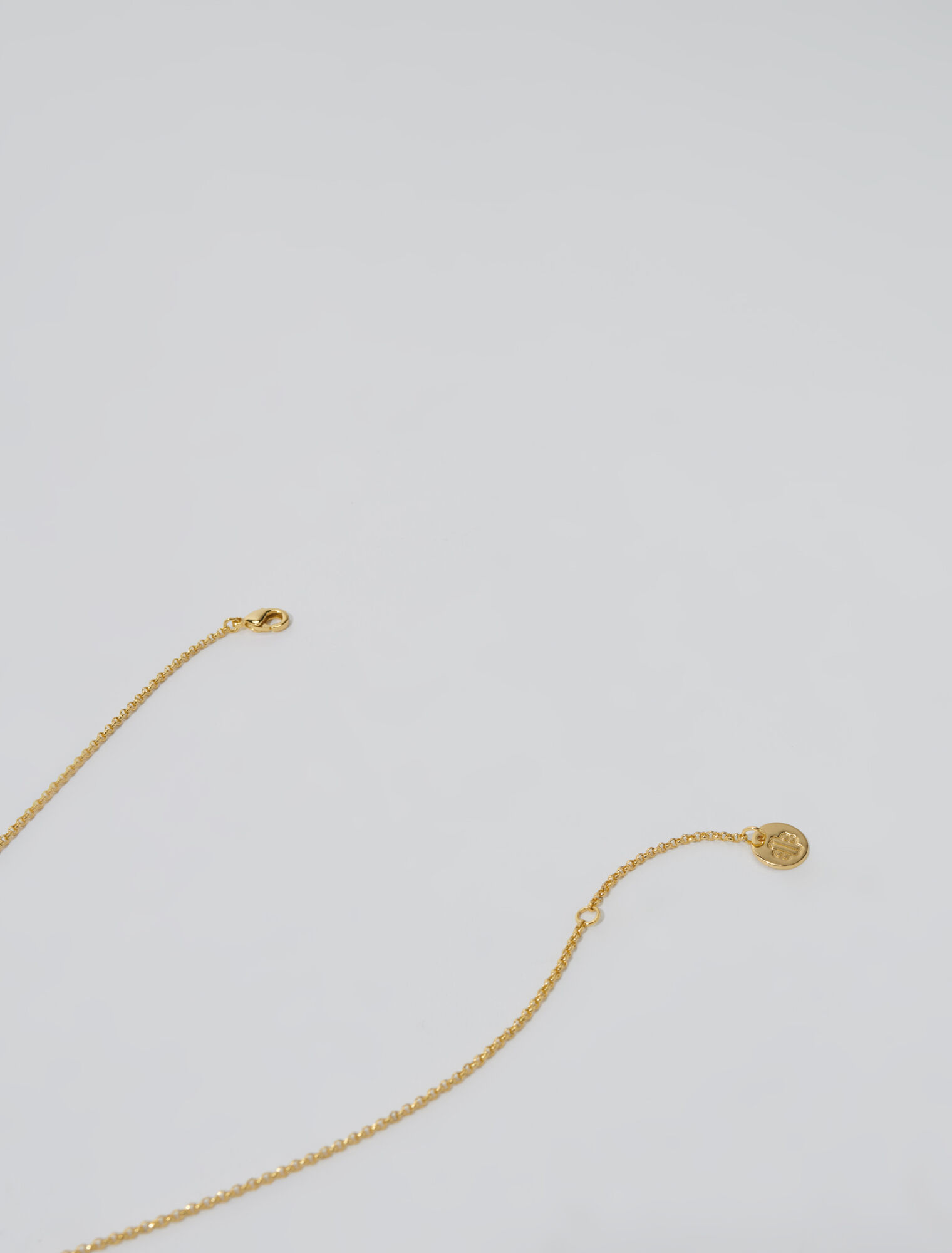 Gold-tone necklace with rhinestones