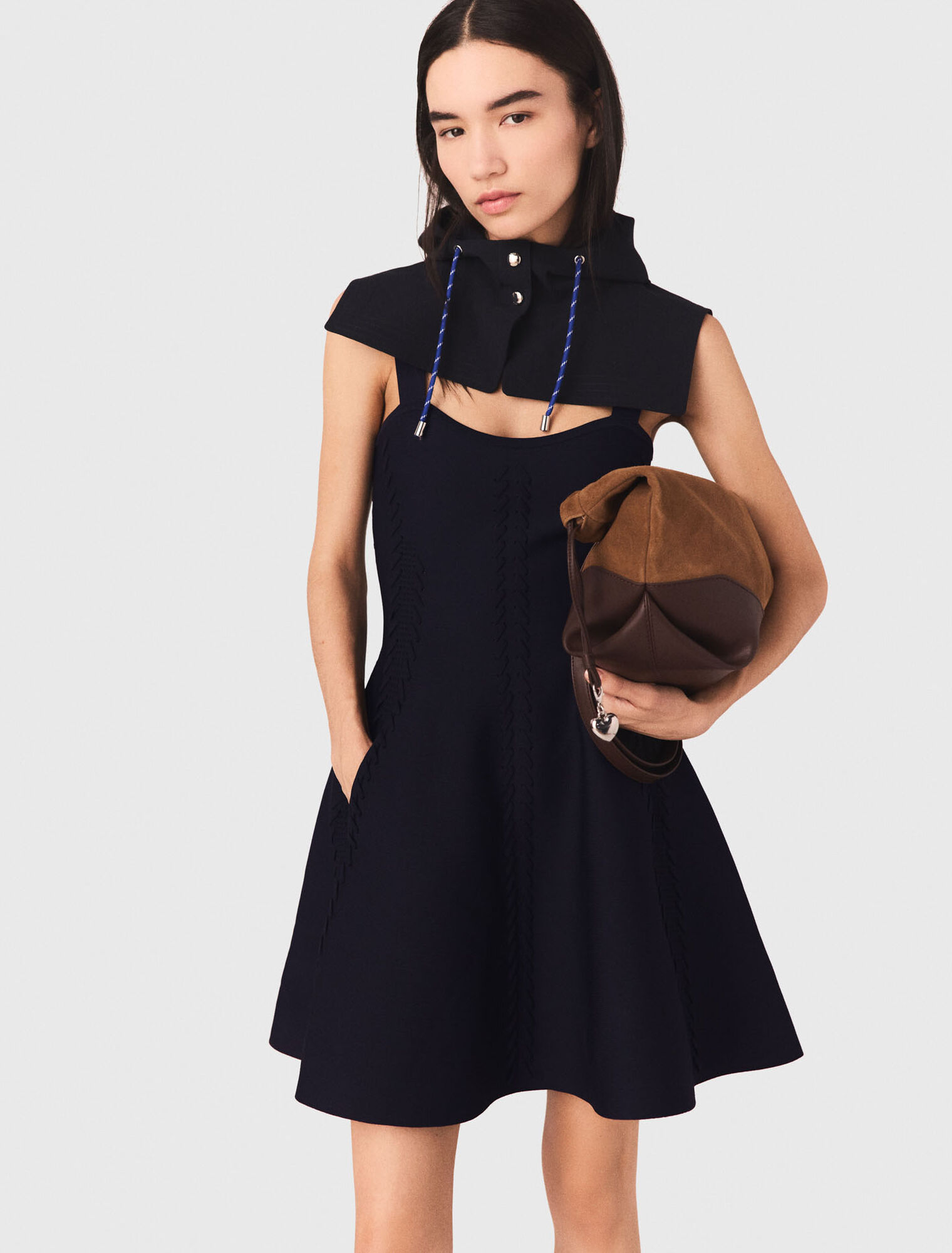 Short knitted skater dress