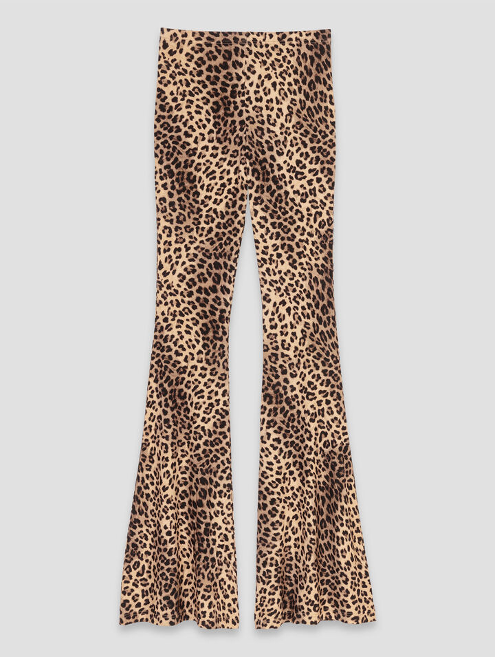 Flared leopard print leggings