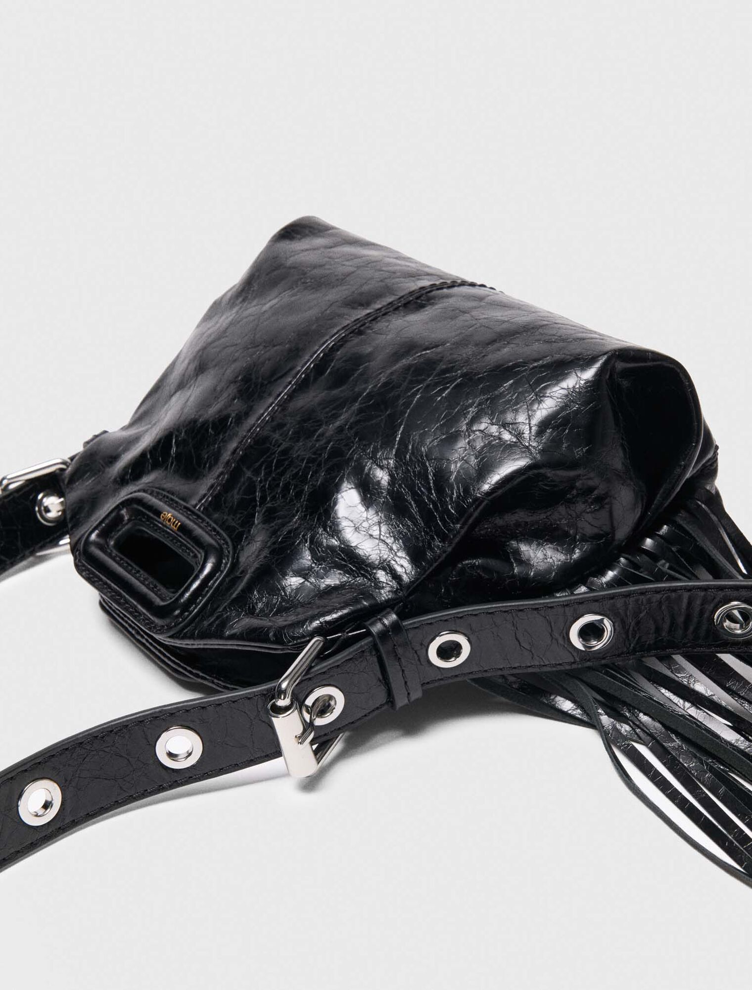 Miss M mini cracked leather bag