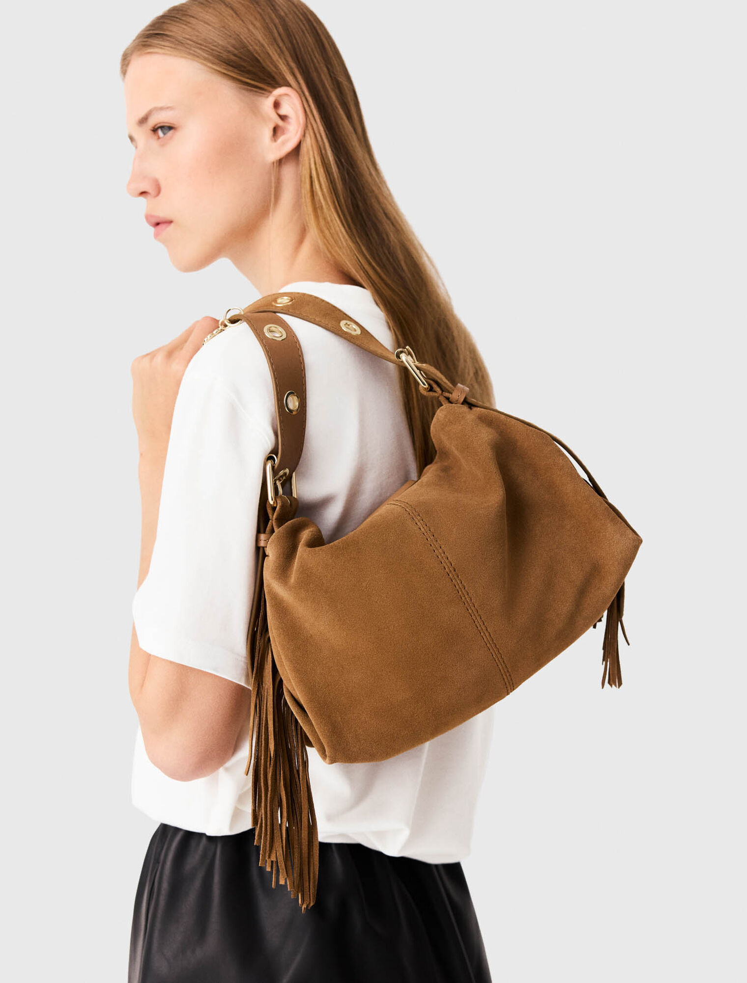 Suede Miss M bag