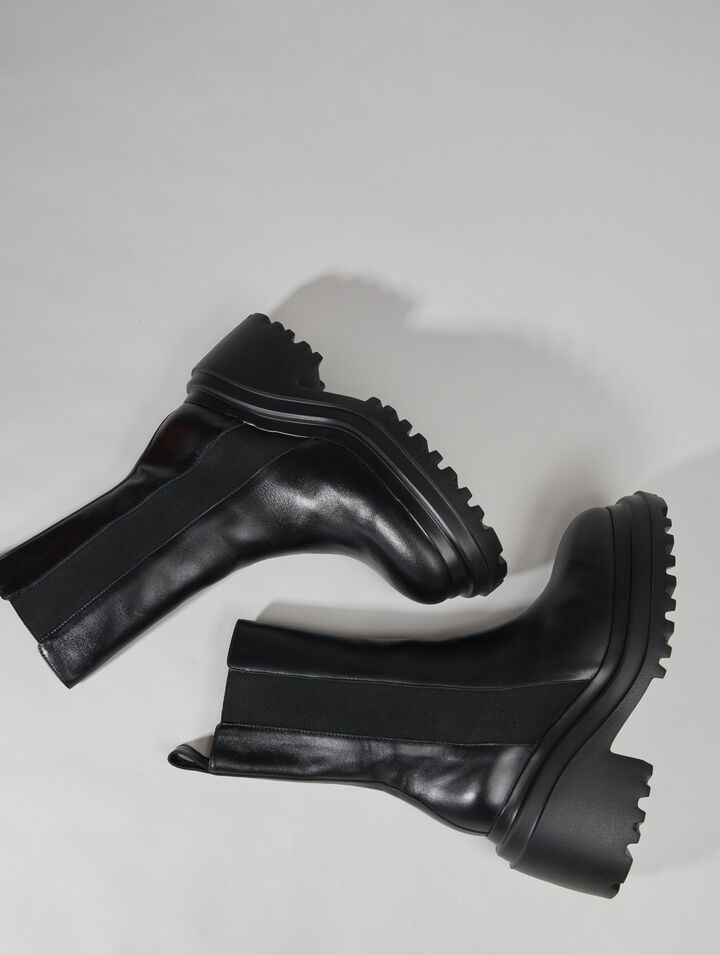 Leather ankle boots