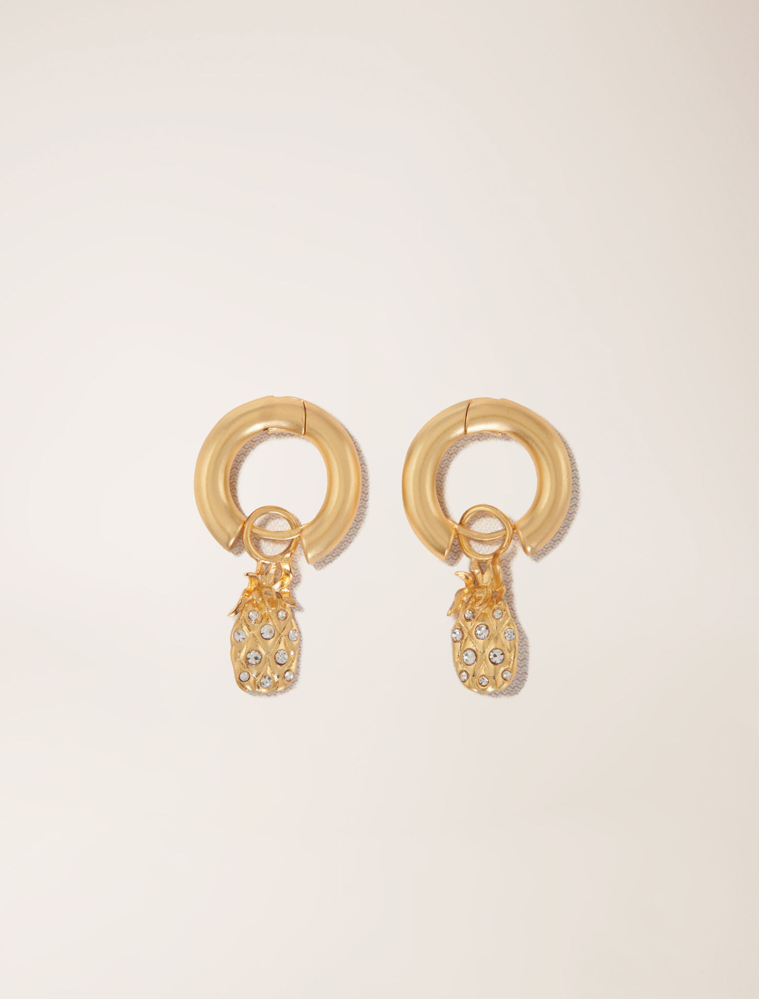 Mini rhinestone pineapple earrings