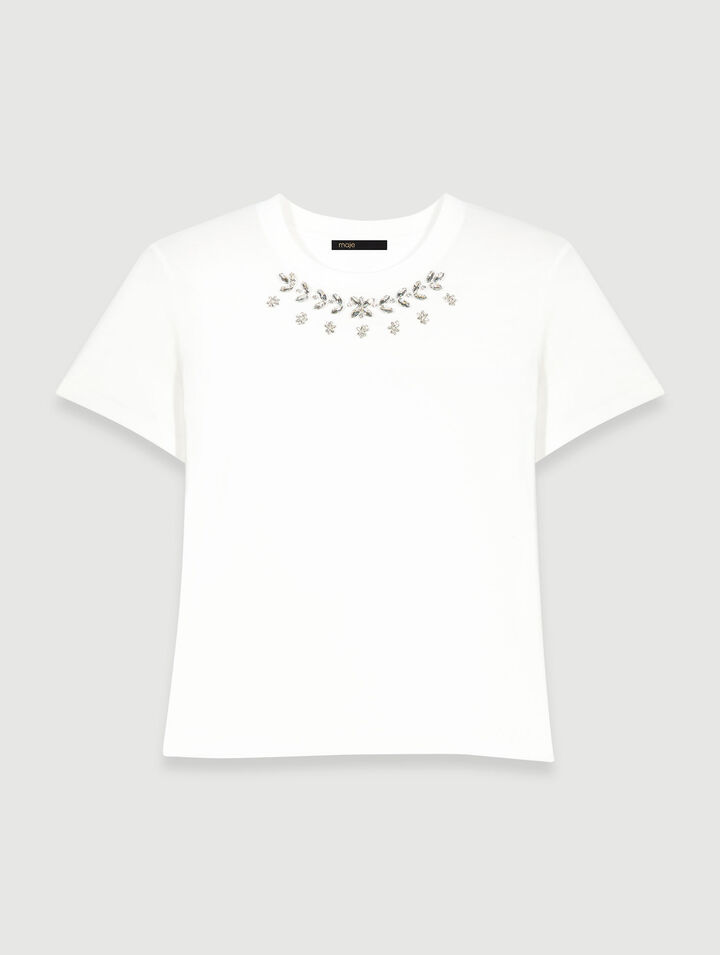 100% cotton rhinestone T-shirt
