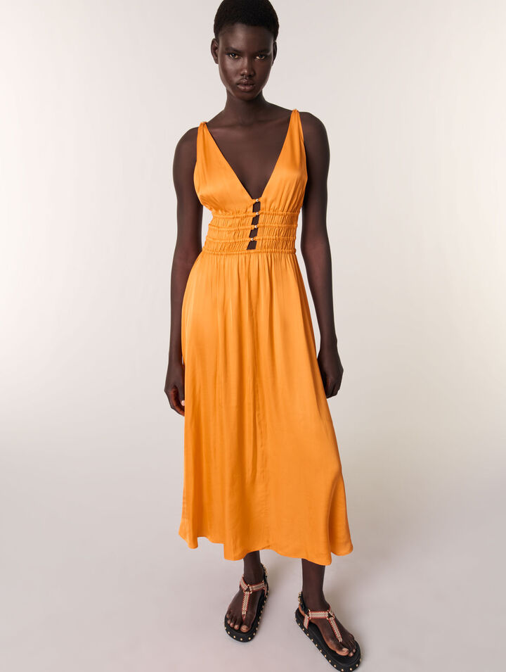 Satin-look maxi dress