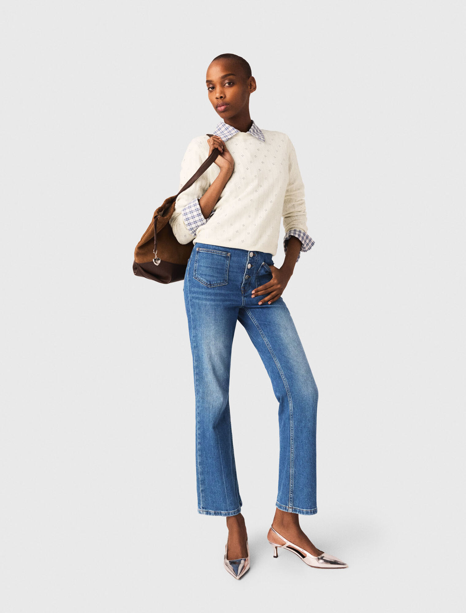 Denim jeans with pockets