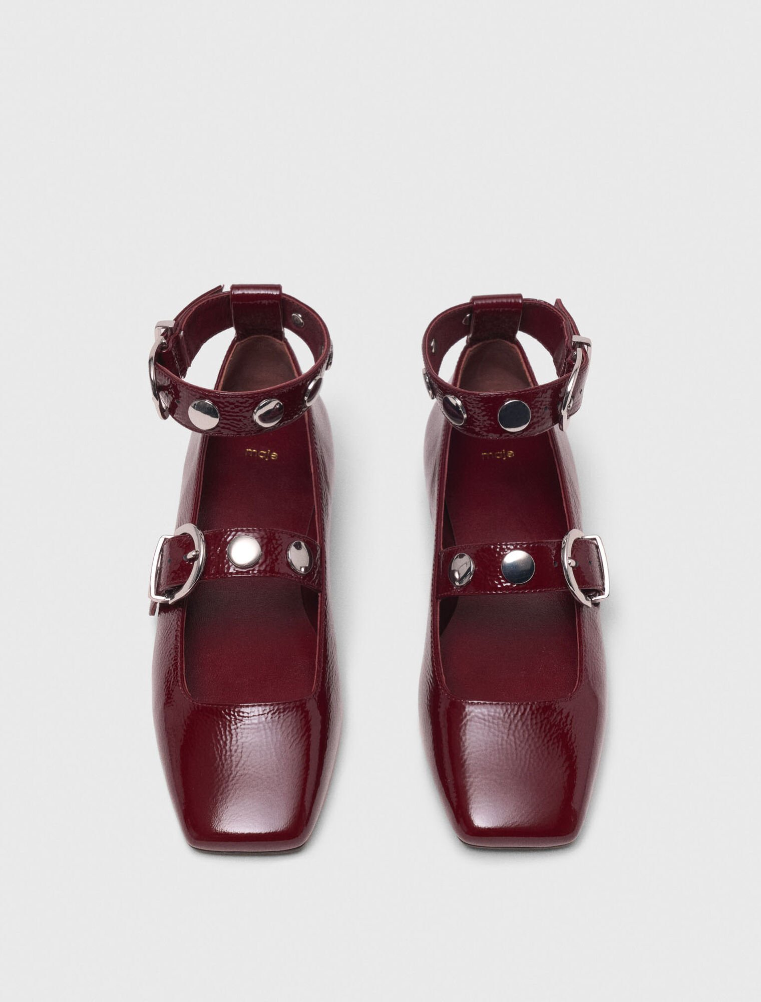 Studded leather Mary Janes