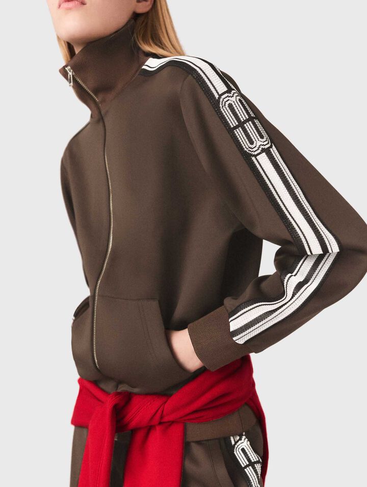 Sweatshirt with straight stripes