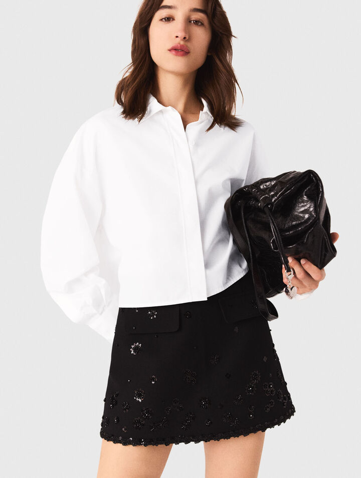 Embroidered skort
