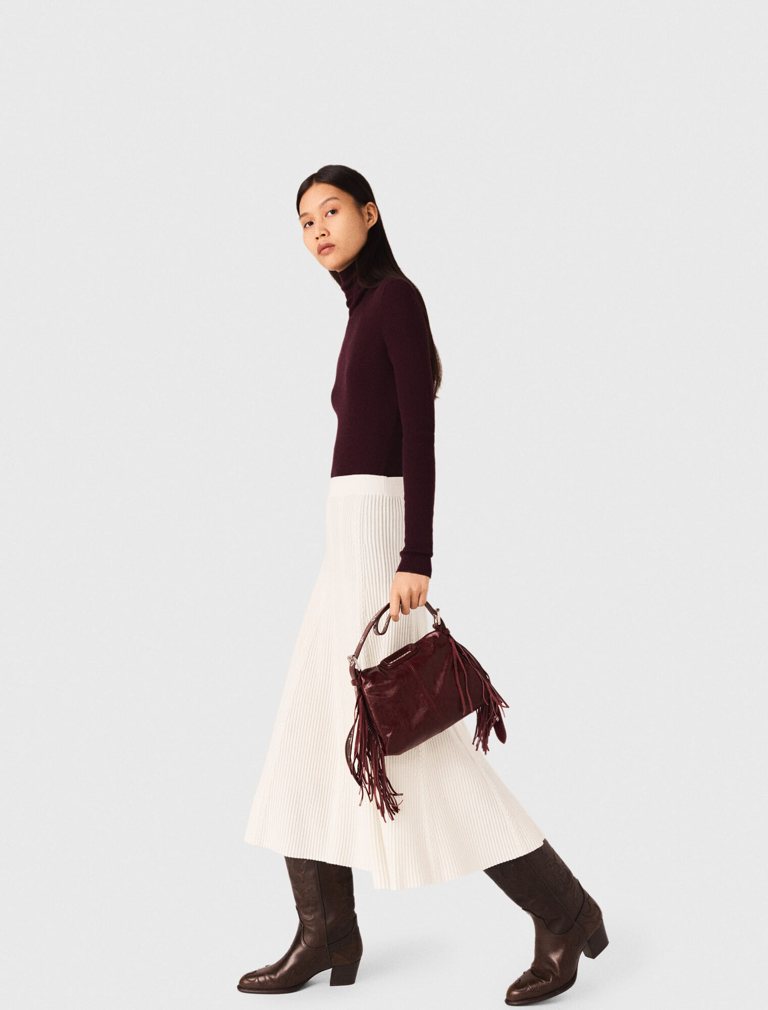 Long knit skirt