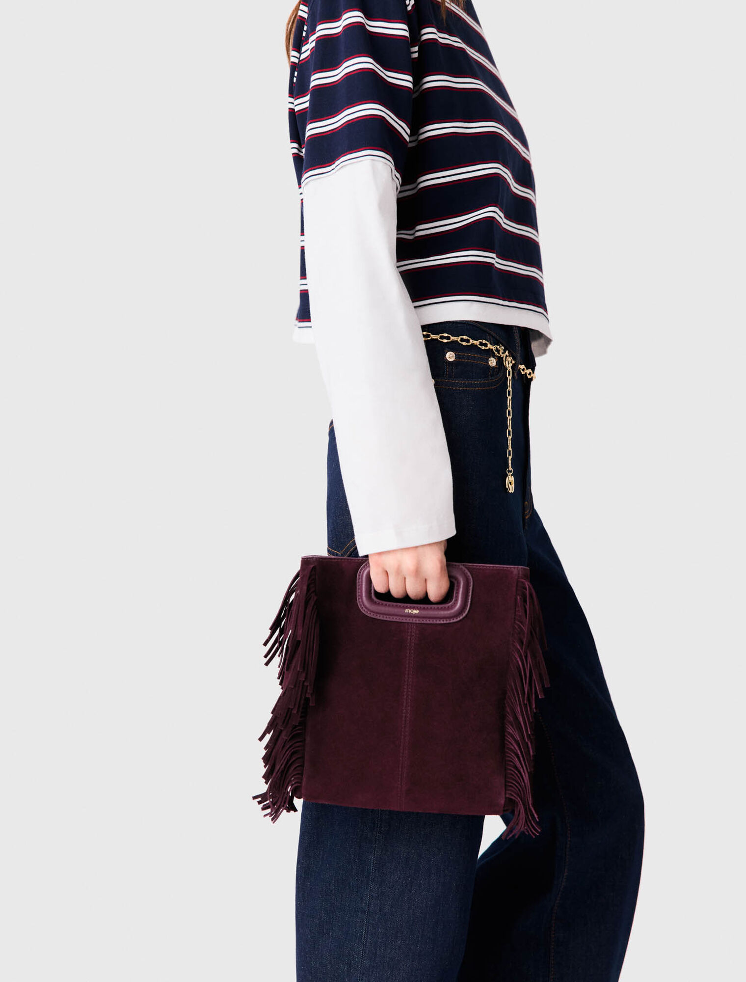 Suede M bag