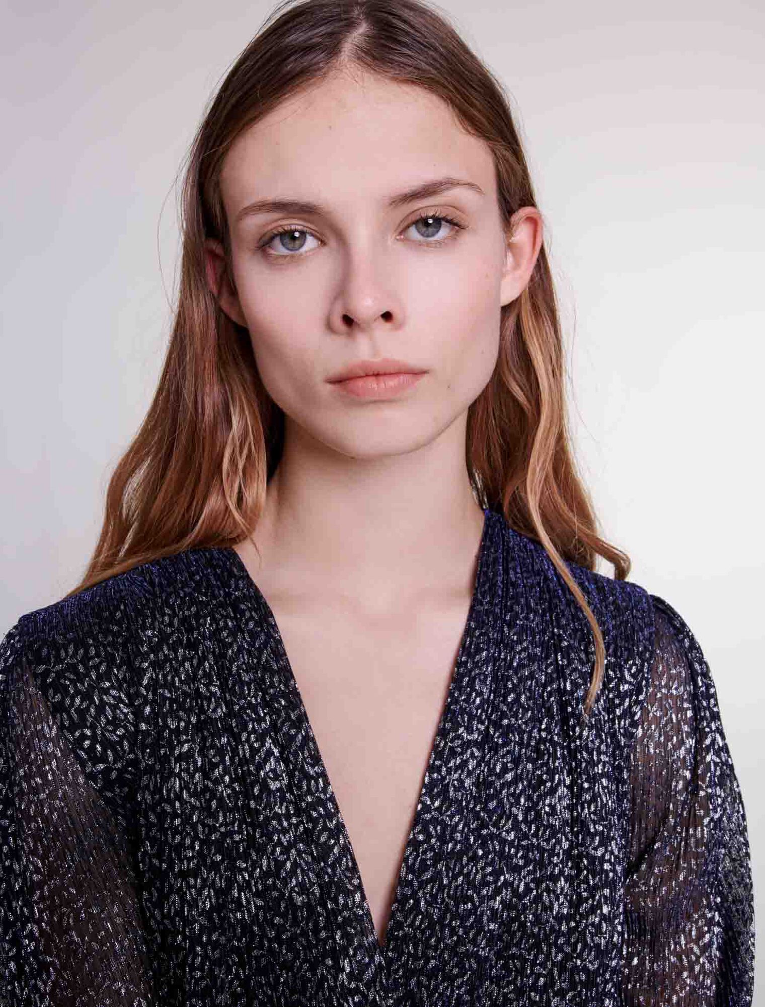 Draped lurex dress