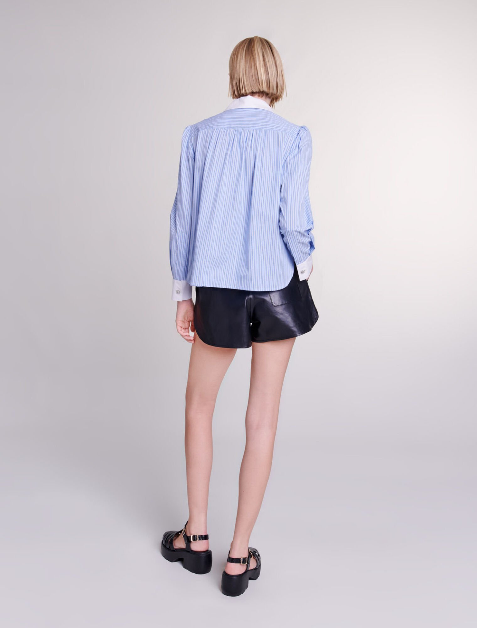 Contrast stripe shirt