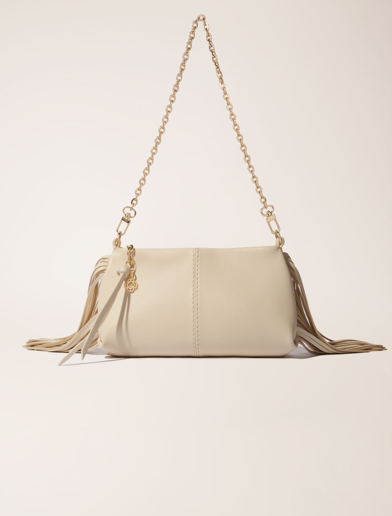 Miss M plain leather clutch bag