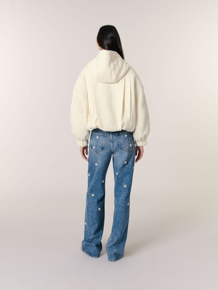 Tweed down jacket