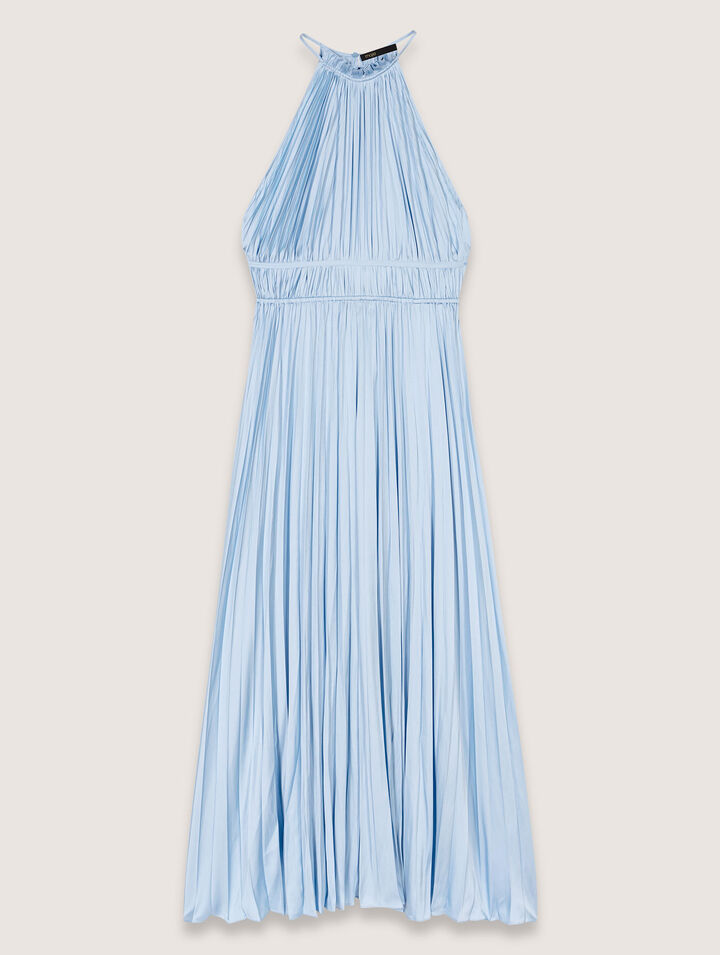Pleated maxi dress