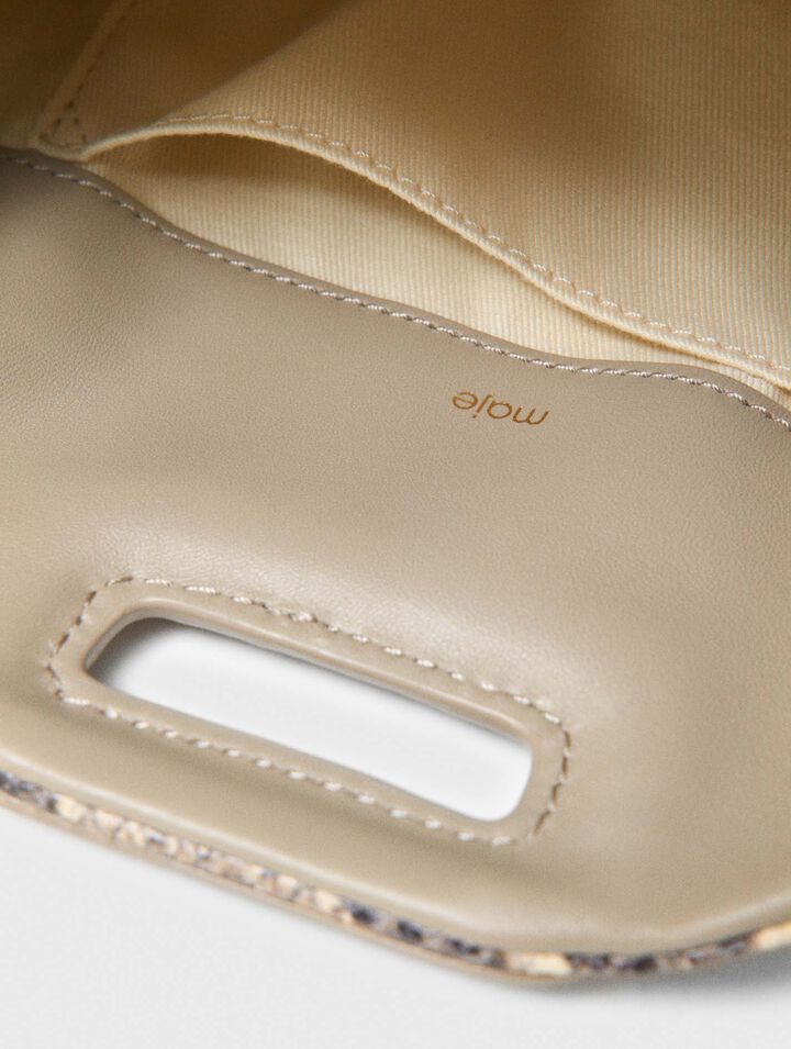 Python-embossed Miss M mini bag