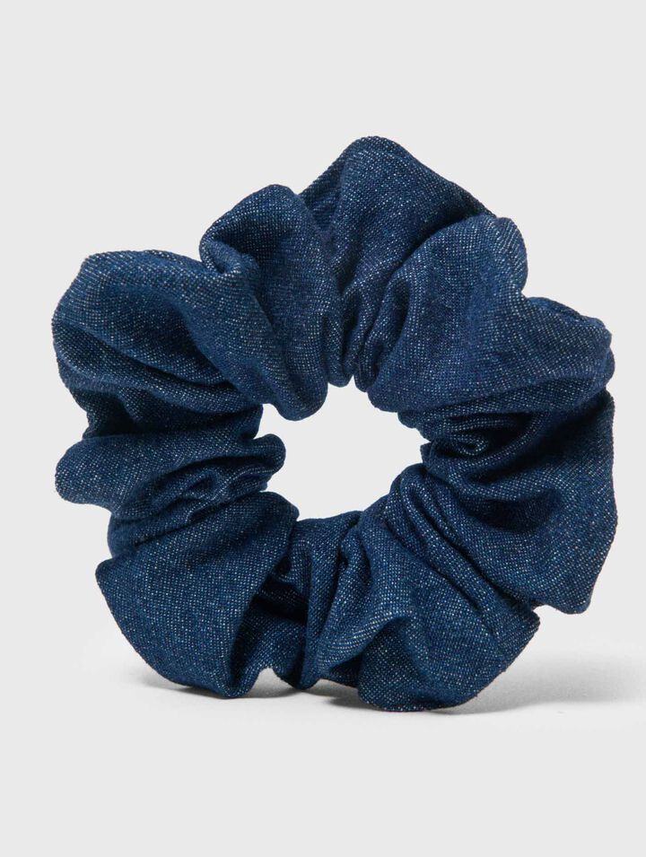 Denim scrunchie