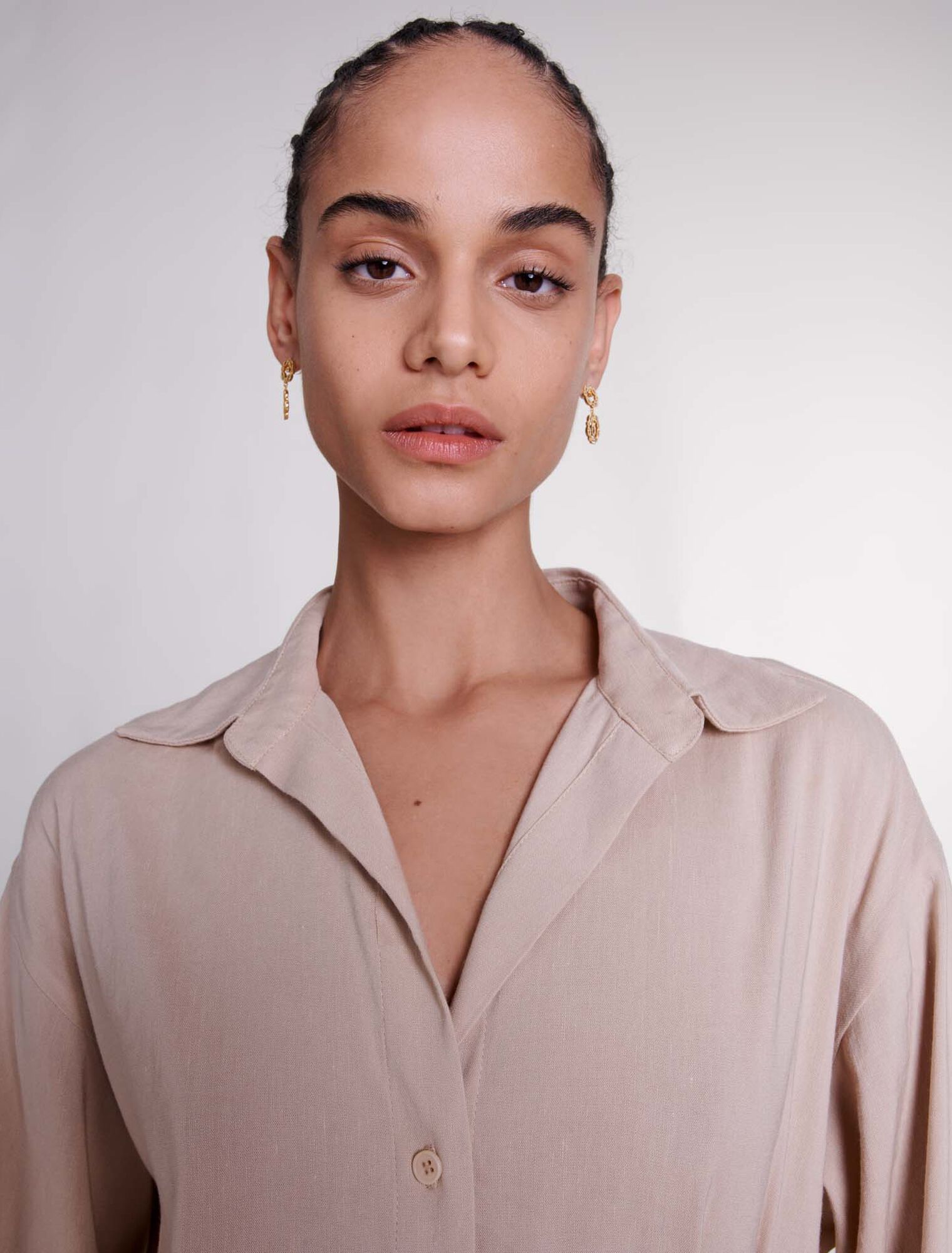 Linen midi dress