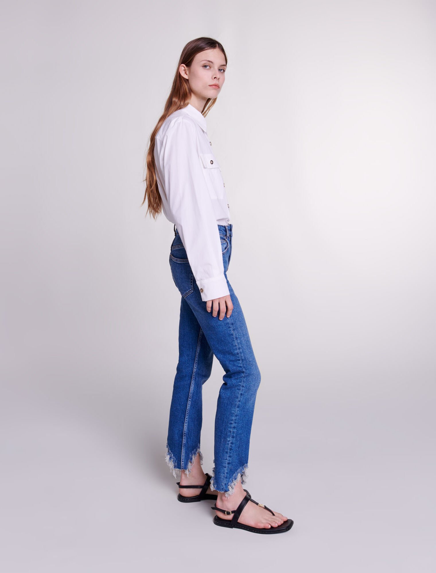 Skinny ripped jeans