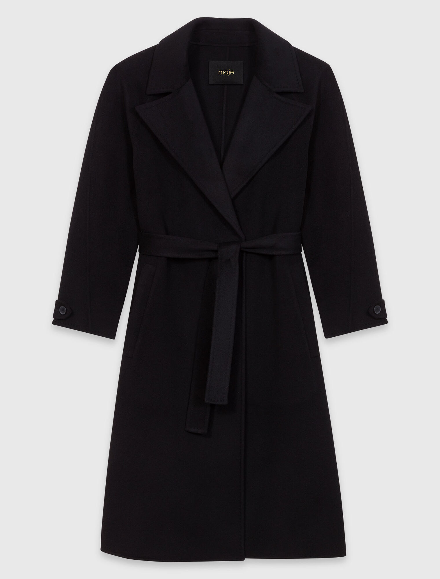 Double-faced mid-length coat