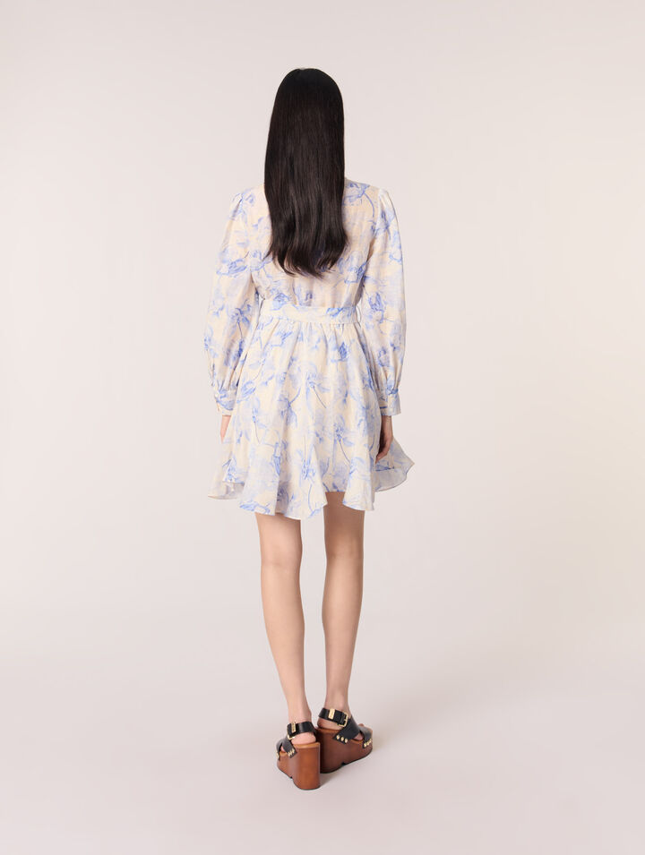 Patterned shirt dress