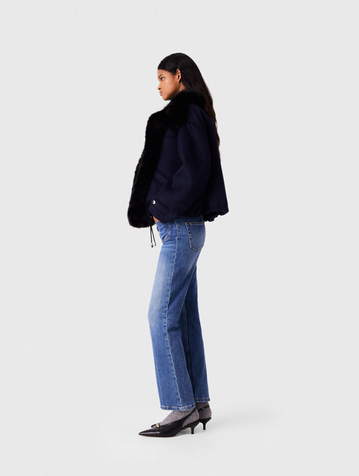 Denim jeans with pockets