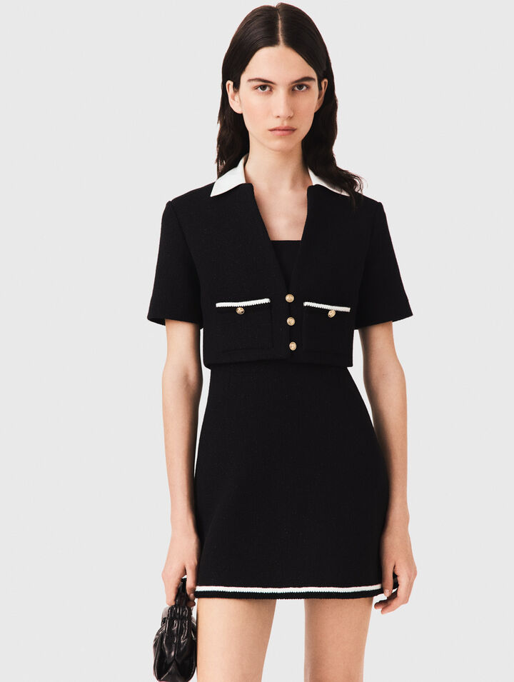 2-in-1 tweed dress