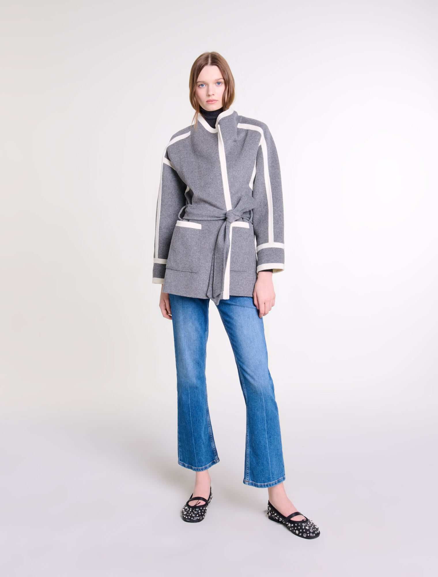 Short two-tone coat