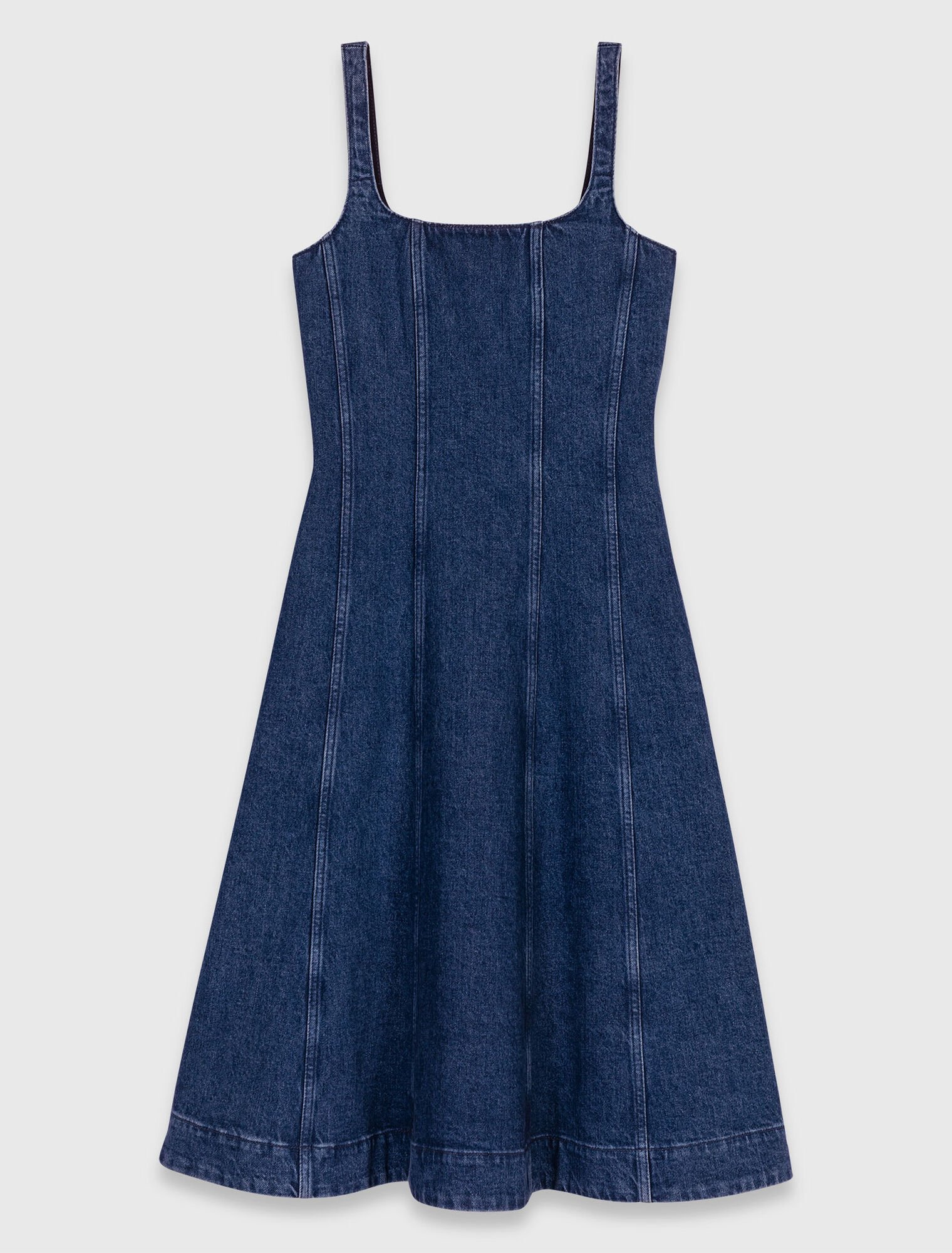 Long denim babydoll dress