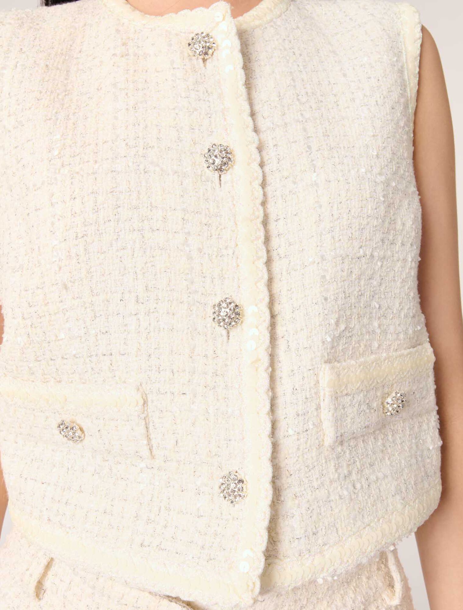 Sequin tweed jacket