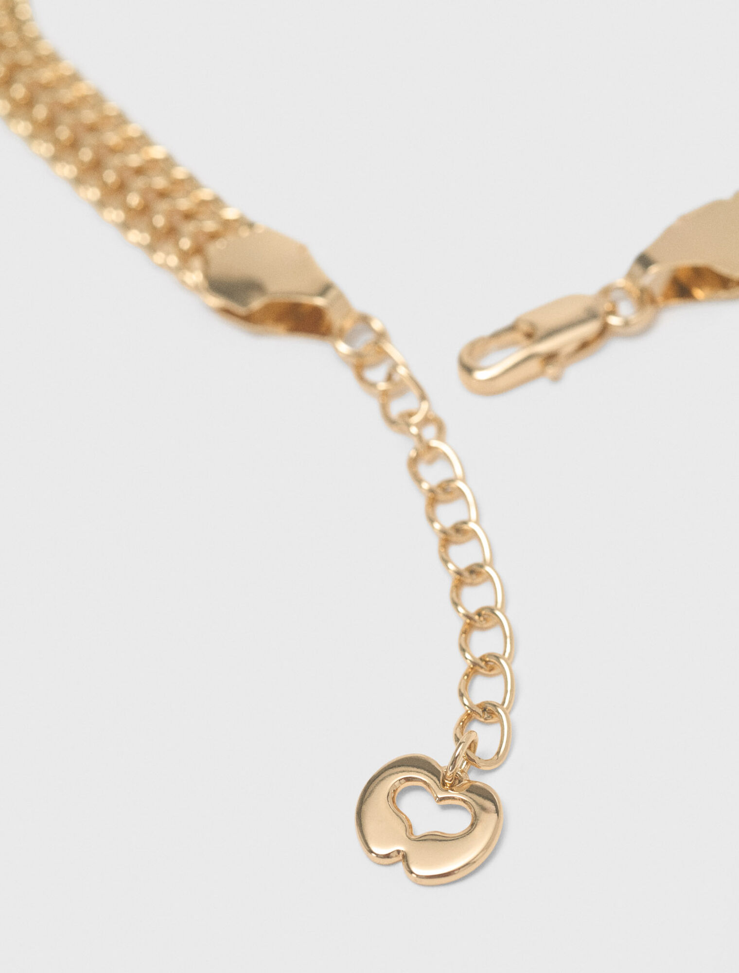 Asymmetric wide chain necklace