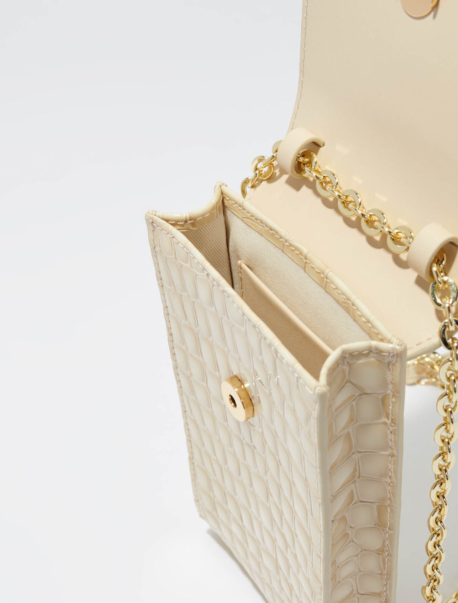 Patent leather phone pouch