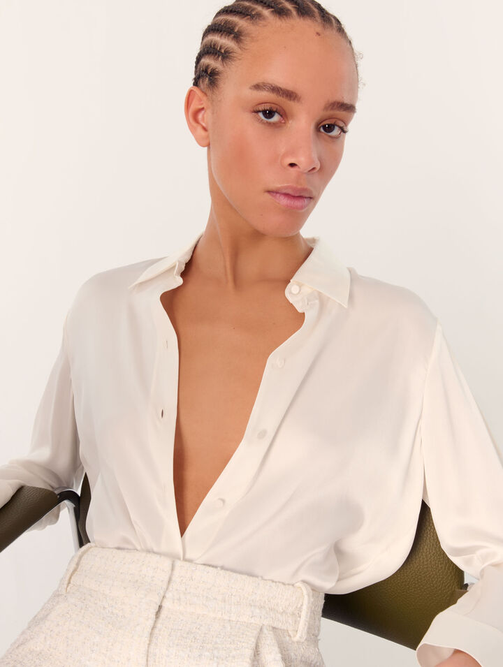 White silk shirt