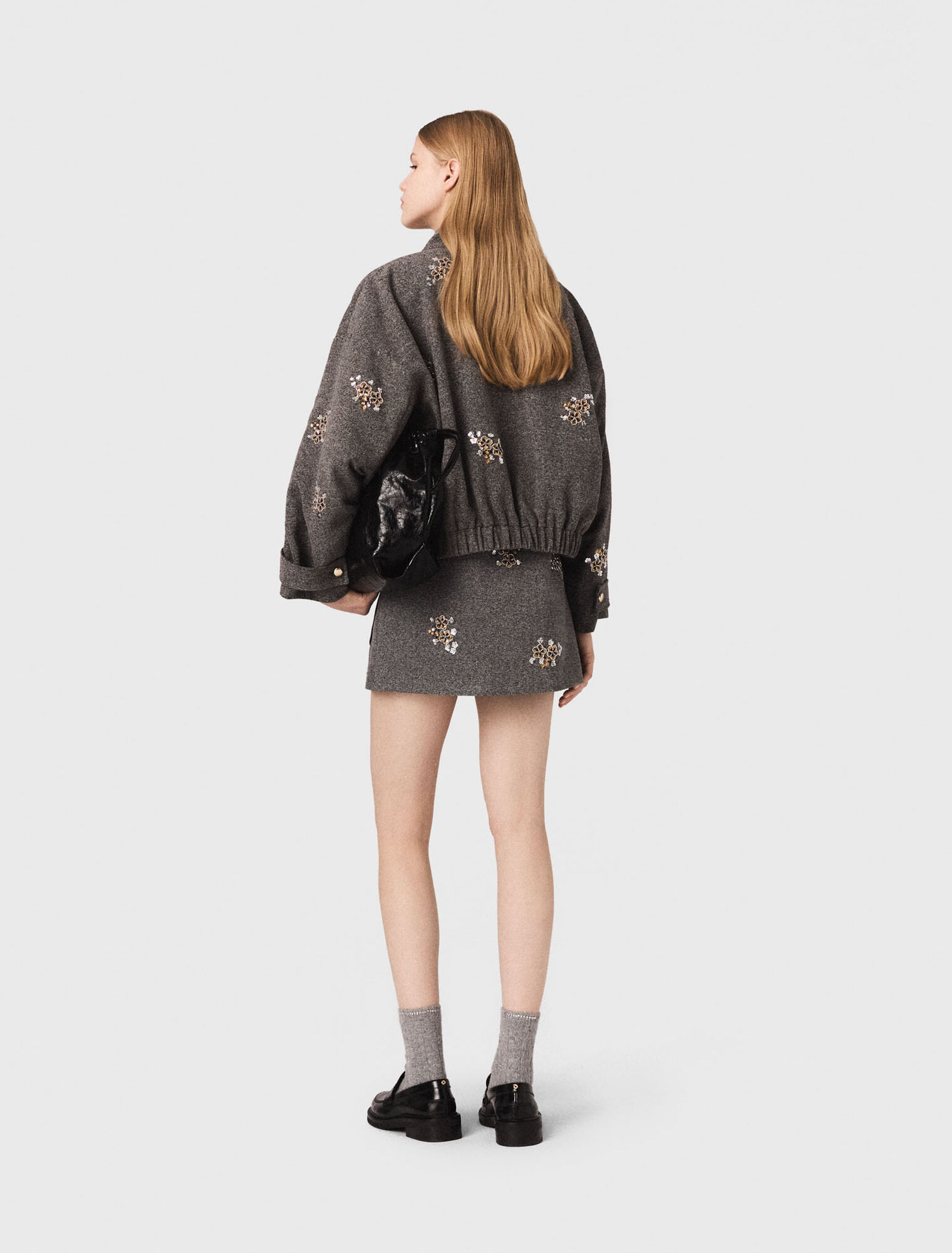 Embroidered bomber jacket