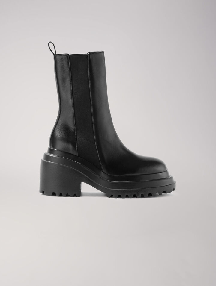Leather ankle boots
