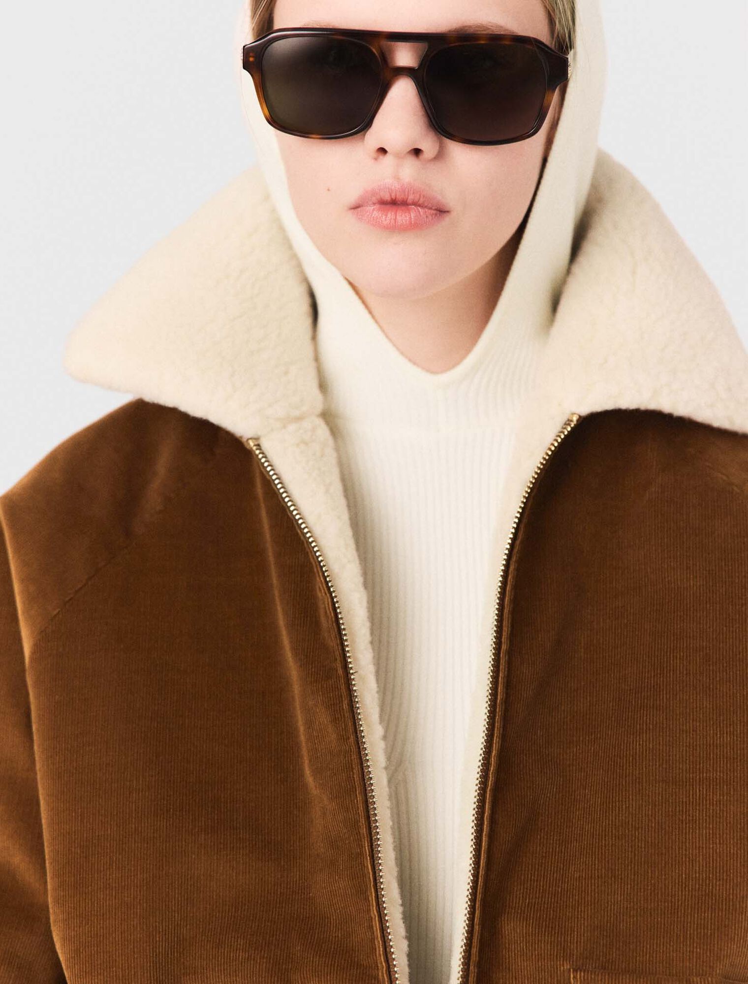 Cropped corduroy jacket