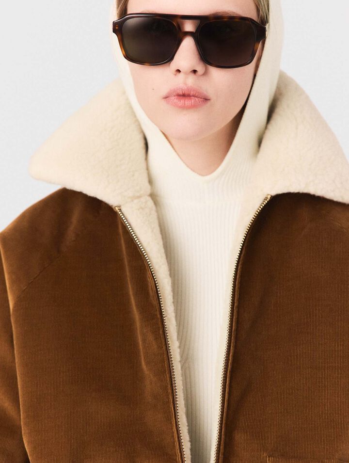 Cropped corduroy jacket