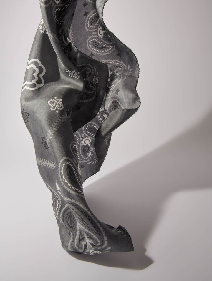 Silk paisley print bandana
