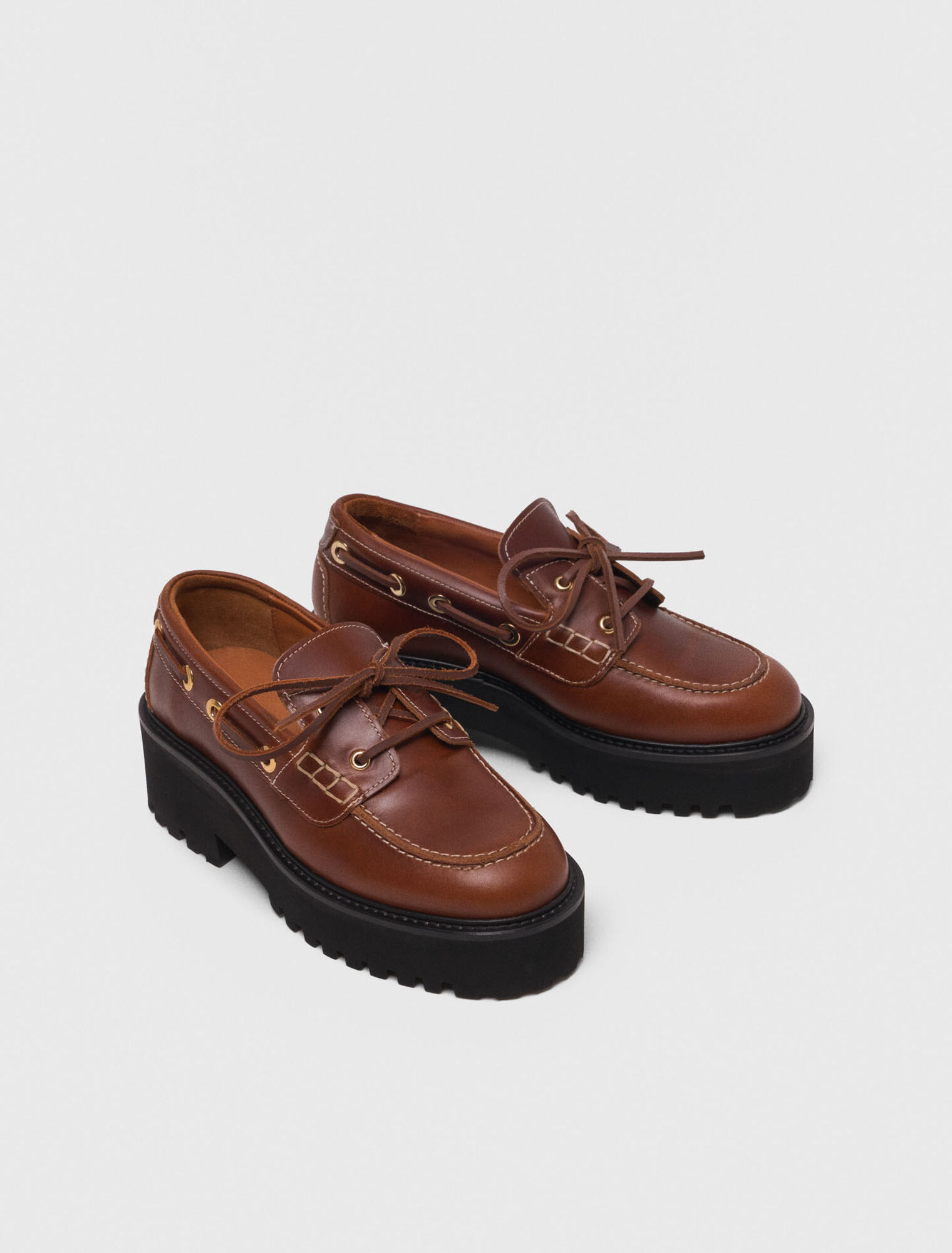 Boat shoes with chunky sole