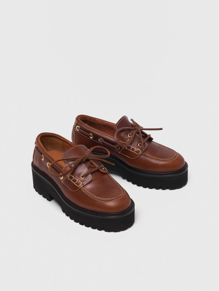 Boat shoes with chunky sole