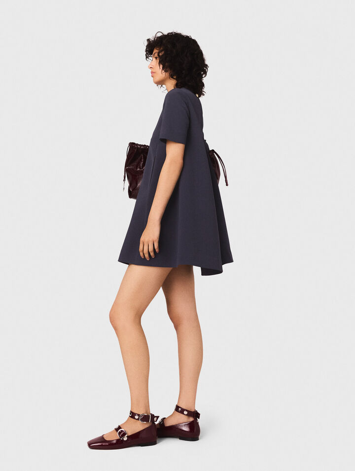 Heavy crepe trapeze dress