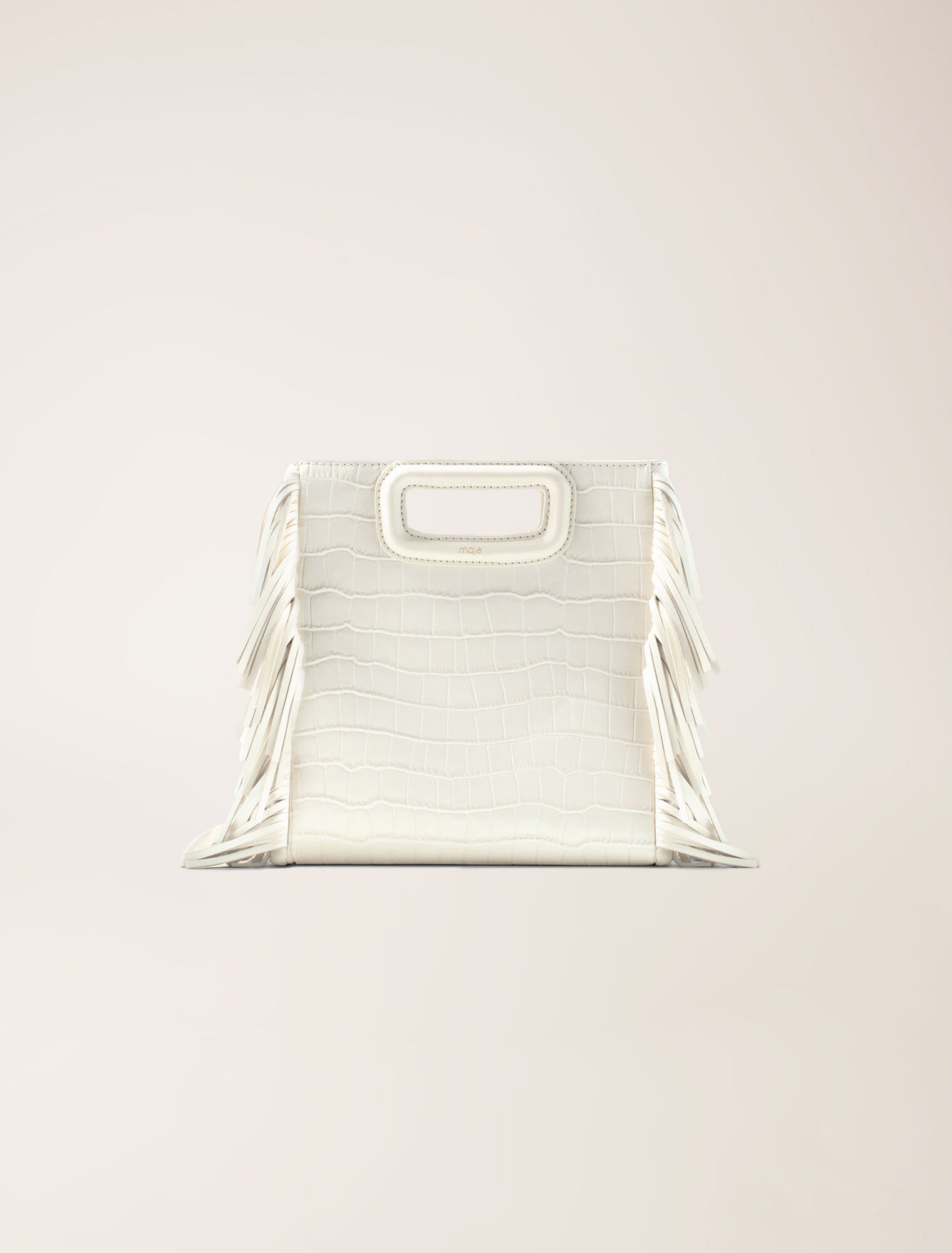 M bag in crocodile-effect leather