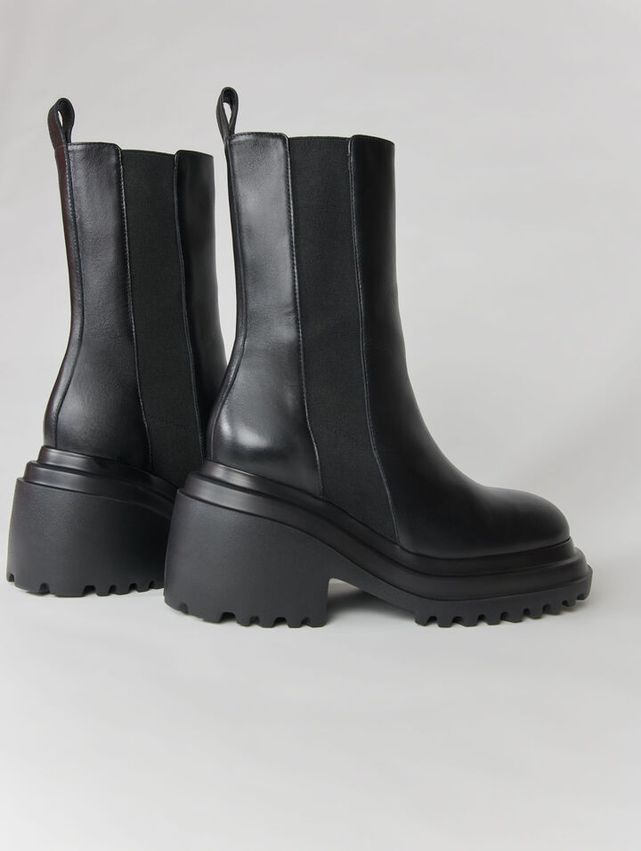 Leather ankle boots