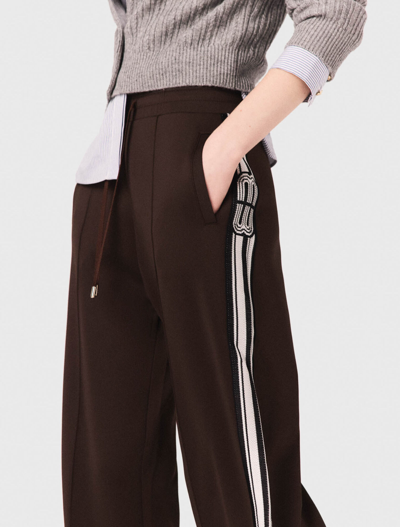 Straight-striped trousers