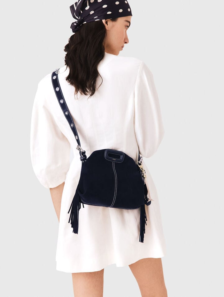Topstitched suede mini Miss M bag