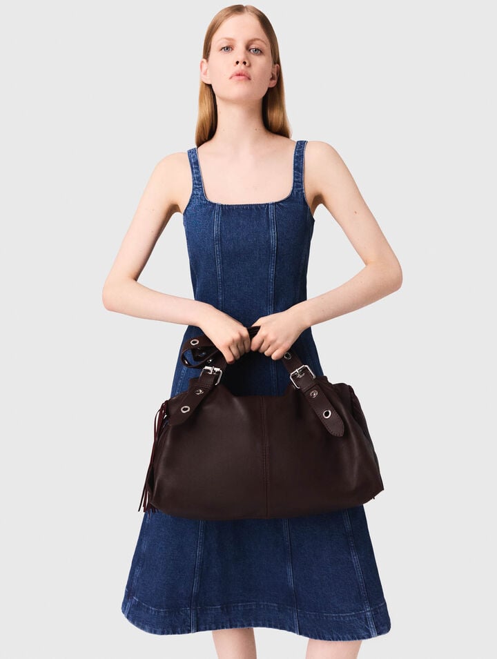 Long denim babydoll dress